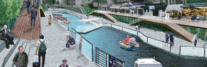 亀島川の水辺再生提案